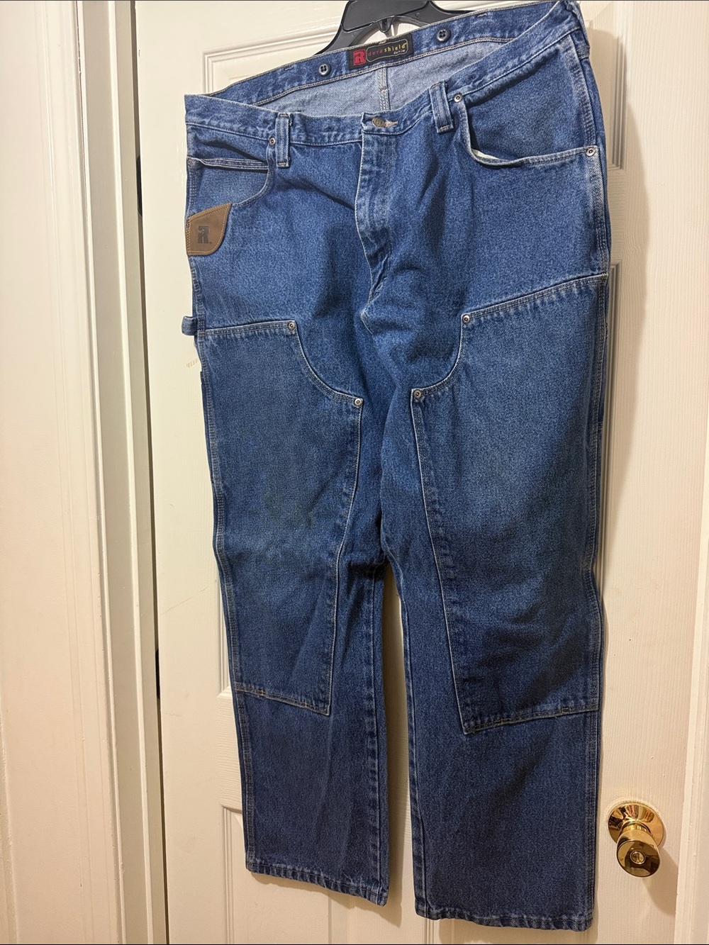 Relaxed Fit Rigs by Wrangler Dura shield Blue Denim Men’s Carpenter Work Jeans
